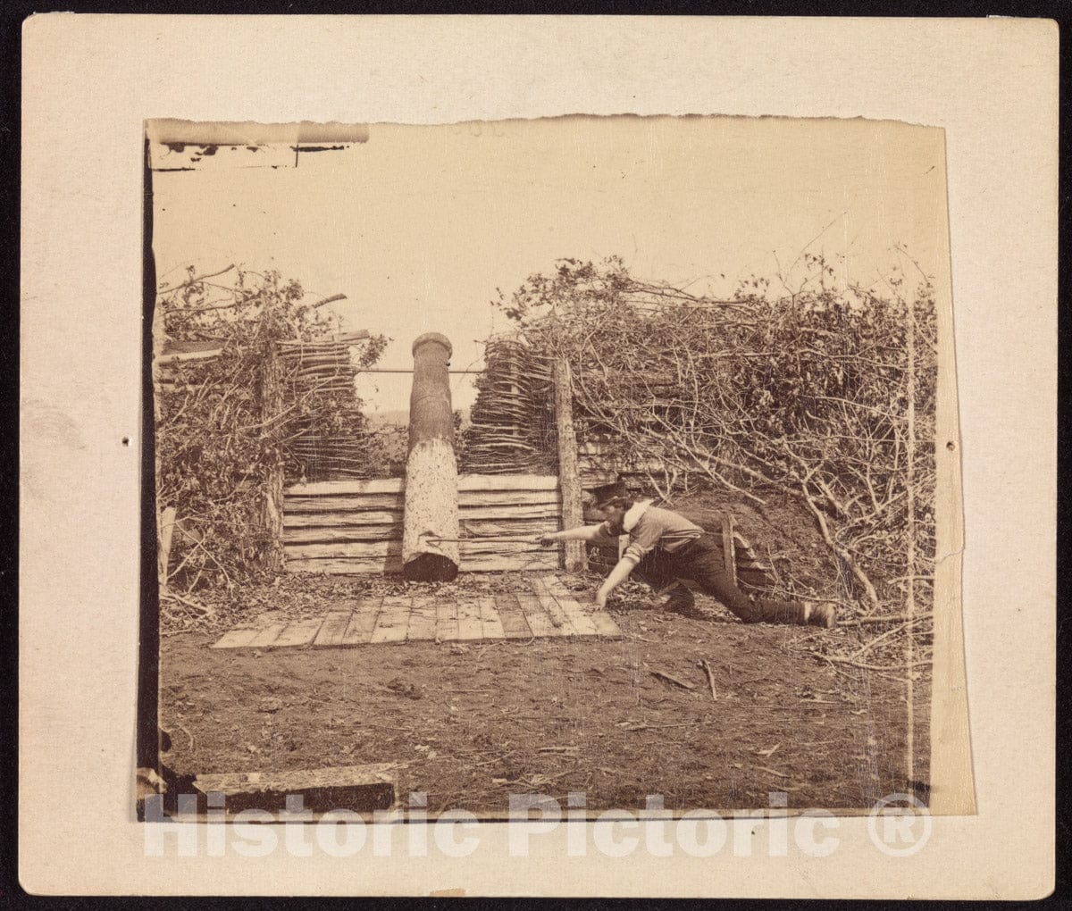 Photo Print : George N. Barnard - Quaker Gun, Centreville, Virginia : Vintage Wall Art