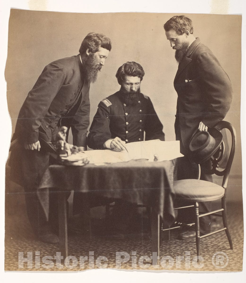 Photo Print : Alexander Gardner - Planning The Capture of Booth : Vintage Wall Art