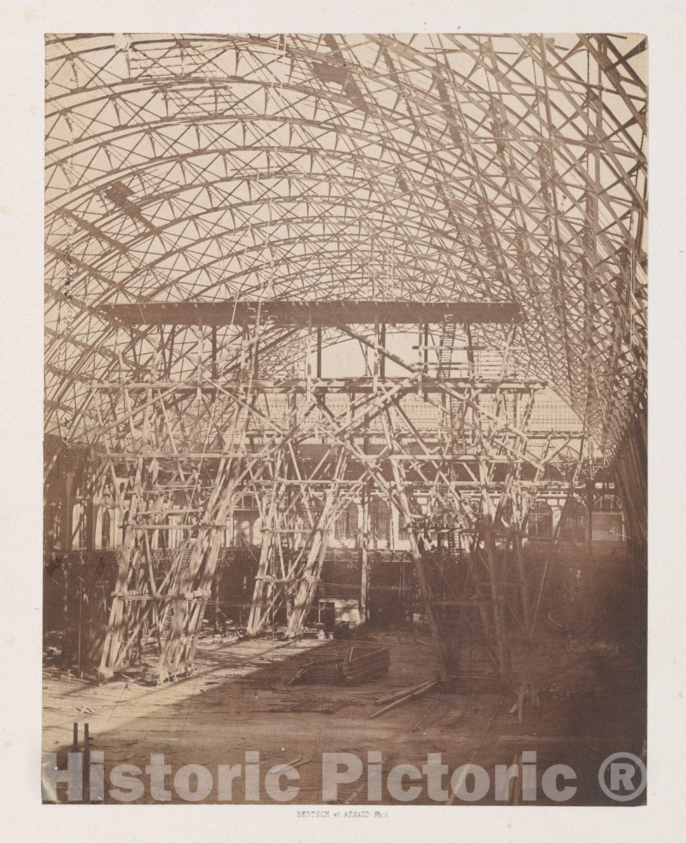 Photo Print : Bertsch et D'Arnaud - Construction for The Universal Exhibition of 1855 : Vintage Wall Art