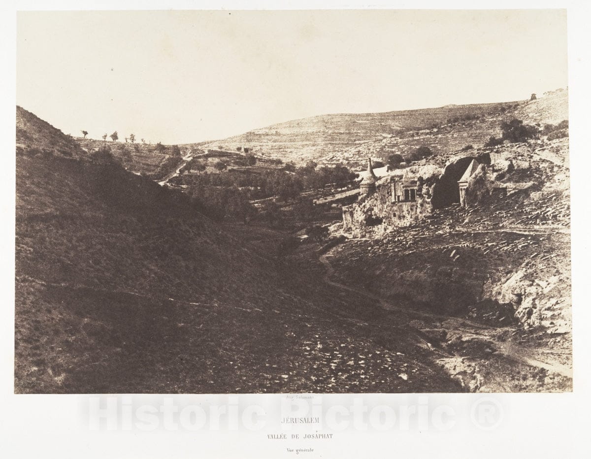 Photo Print : Auguste Salzmann - Jérusalem, Vallée de Josaphat, Vue générale : Vintage Wall Art