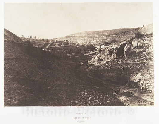 Photo Print : Auguste Salzmann - Jérusalem, Vallée de Josaphat, Vue générale : Vintage Wall Art