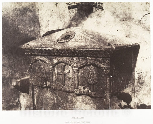 Photo Print : Auguste Salzmann - Jérusalem, Fontaine du Couvent grec : Vintage Wall Art