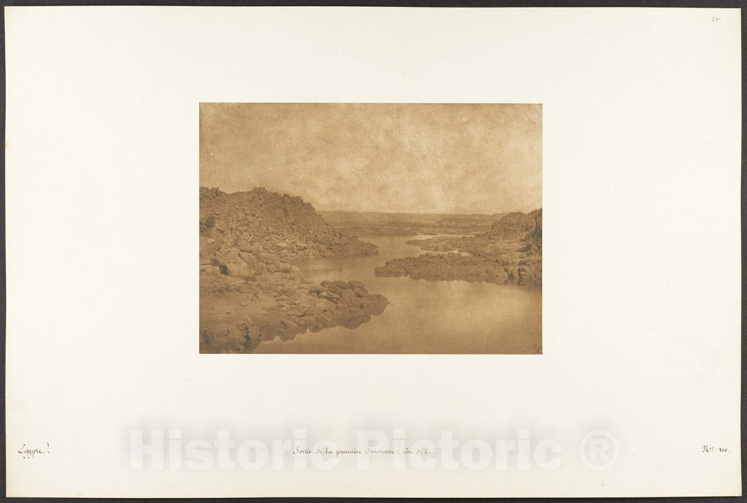 Photo Print : Maxime Du Camp - Sortie de la première Cataracte (côté S.E.) : Vintage Wall Art