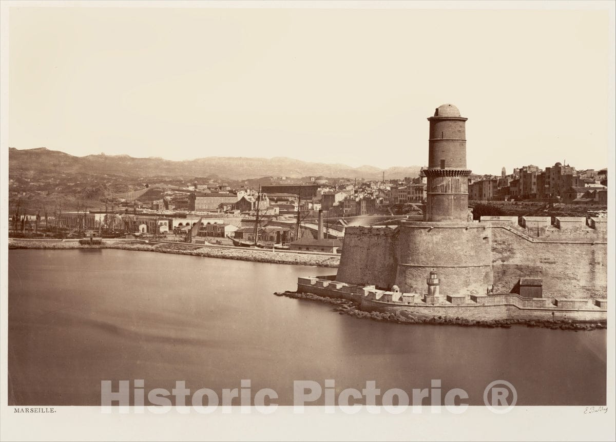 Photo Print : Édouard Baldus - Marseille 2 : Vintage Wall Art