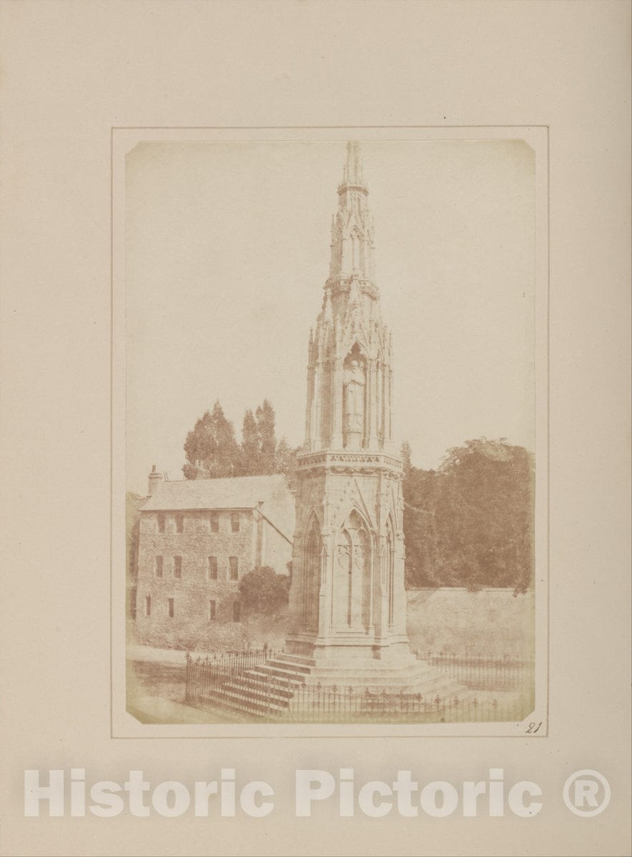 Art Print : William Henry Fox Talbot - The Martyrs' Monument : Vintage Wall Art
