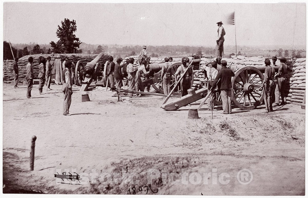 Photo Print : Timothy H. O'sullivan - Colored Battery, Petersburg, June : Vintage Wall Art
