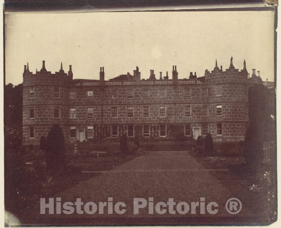 Photo Print : Castle with Round Towers Seen from The Garden : Vintage Wall Art