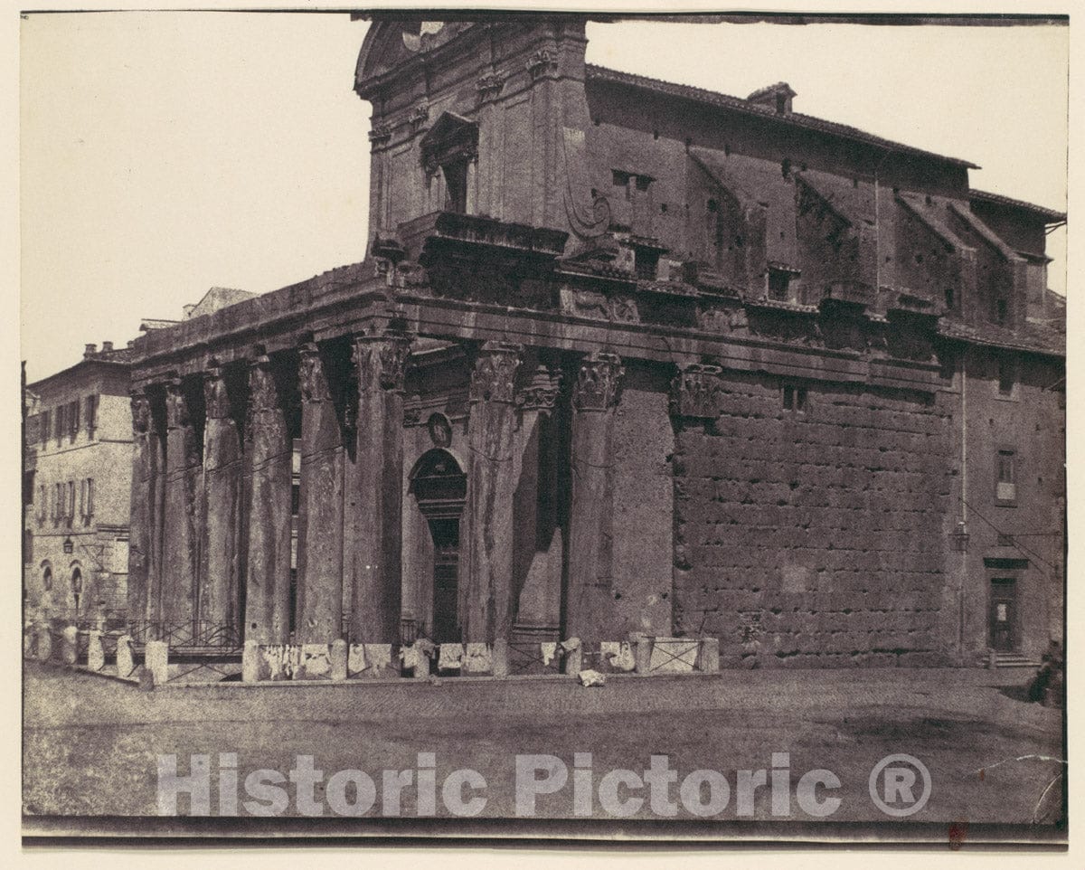 Photo Print : Calvert Richard Jones - Temple of Antonius and Faustina, San Lorenzo in Miranda, Rome : Vintage Wall Art