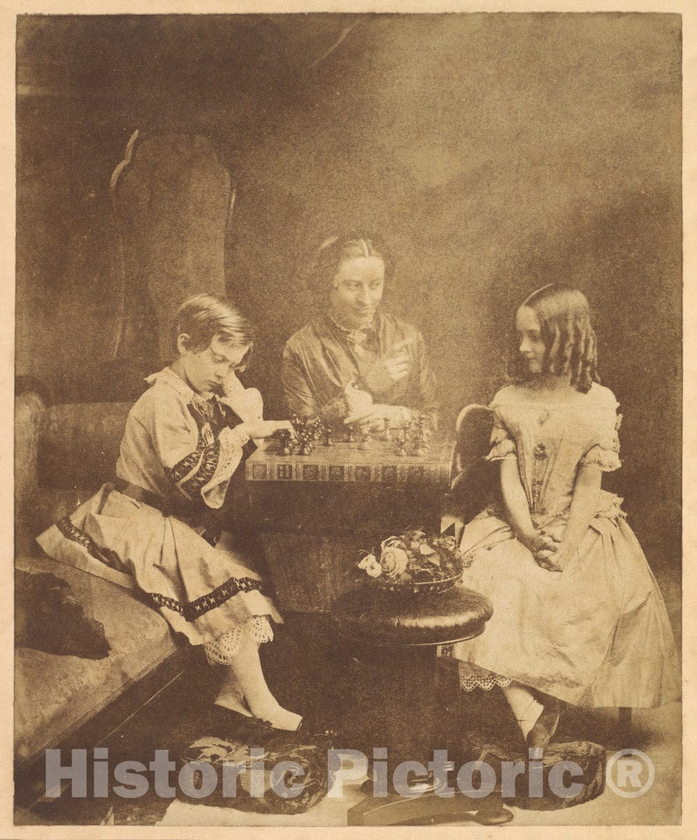 Photo Print : Oscar Gustav Rejlander - The Scholar's Mate : Vintage Wall Art