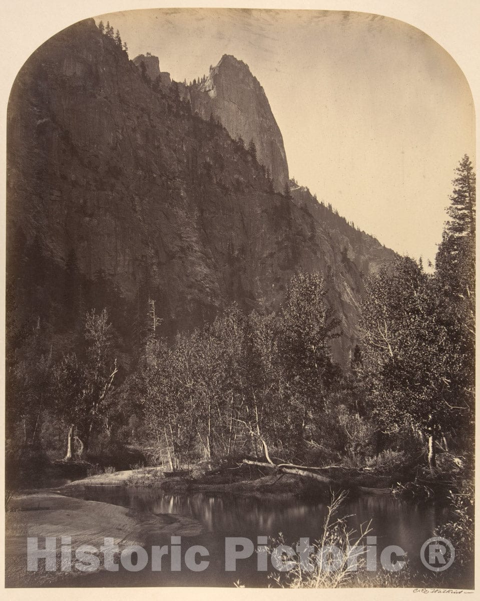 Photo Print : Carleton E. Watkins - River View, Sentinel, 3270 Feet 1 : Vintage Wall Art