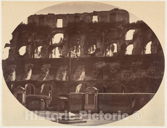 Photo Print : Giovanni Battista Altadonna - Interno del Colosseo : Vintage Wall Art
