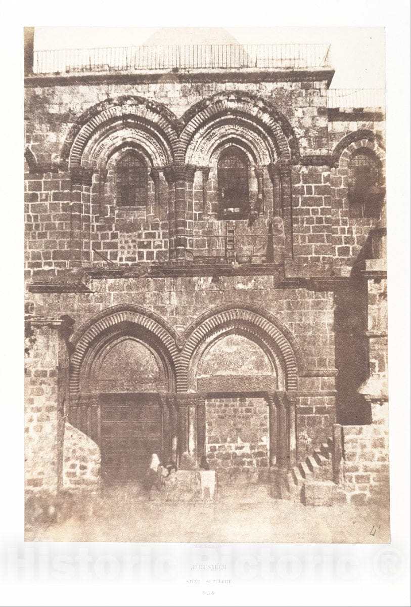 Photo Print : Auguste Salzmann - Jérusalem, Saint Sépulcre, Façade : Vintage Wall Art