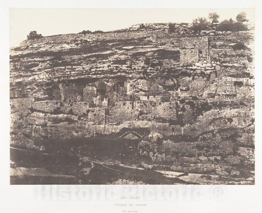 Photo Print : Auguste Salzmann - Jérusalem, Village de Siloam, Vue générale : Vintage Wall Art