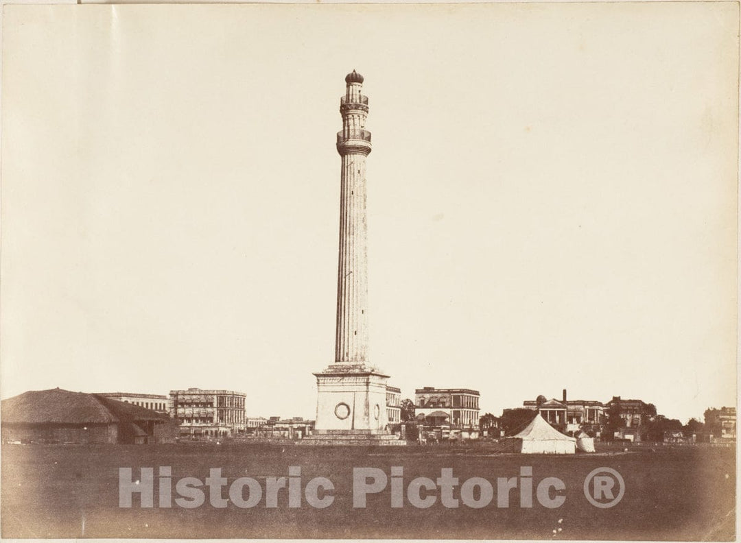 Photo Print : Captain R. B. Hill - Ochterlony Monument, Calcutta : Vintage Wall Art