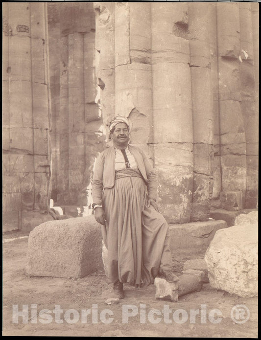 Photo Print : Dragoman in Temple : Vintage Wall Art