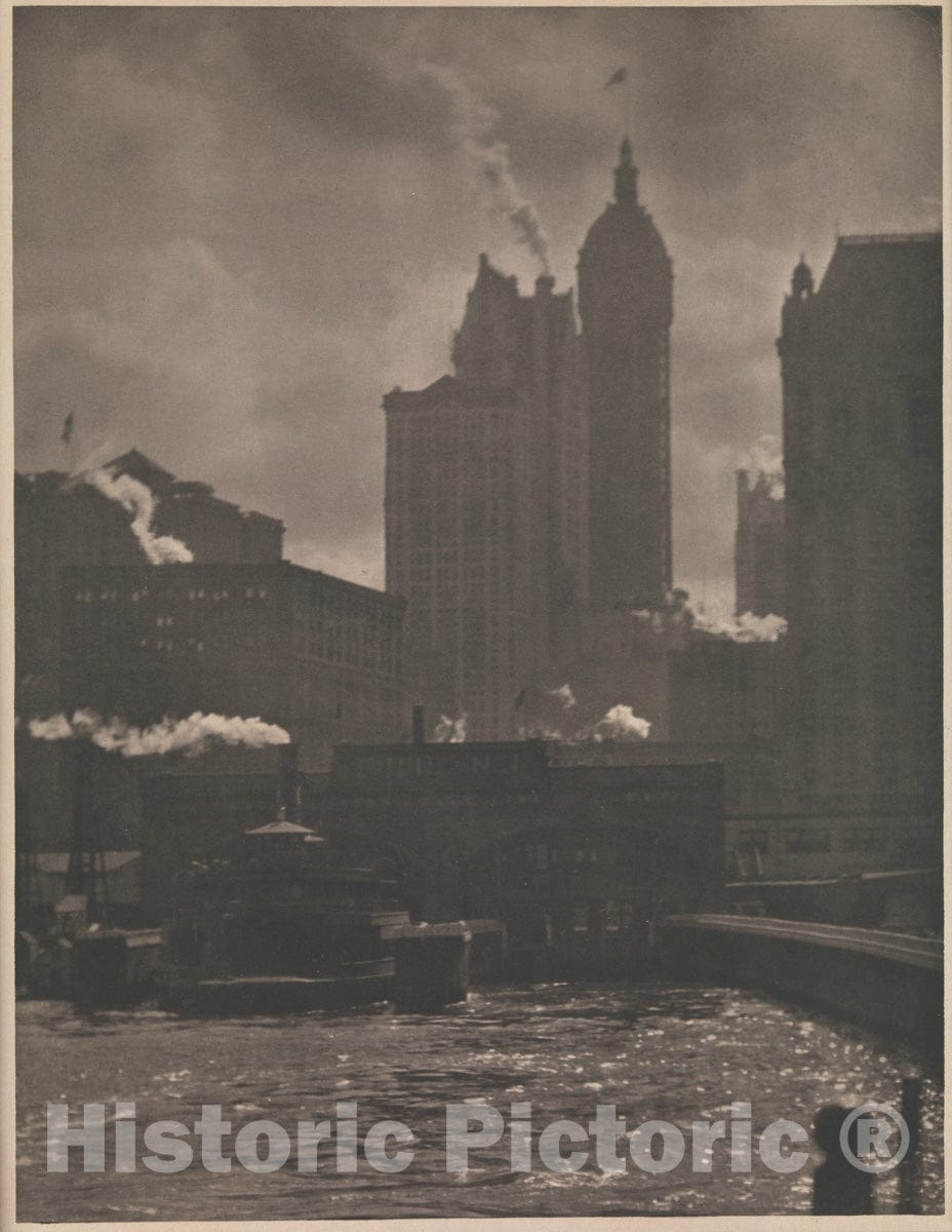 Photo Print : Alfred Stieglitz - The City of Ambitions : Vintage Wall Art