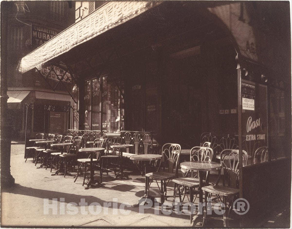 Photo Print : Eugène Atget - Café, Avenue de la Grande-Armée : Vintage Wall Art