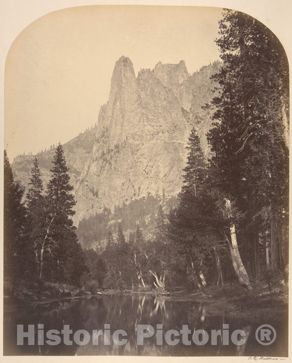 Photo Print : Carleton E. Watkins - River View, Sentinel, 3270 Feet 2 : Vintage Wall Art