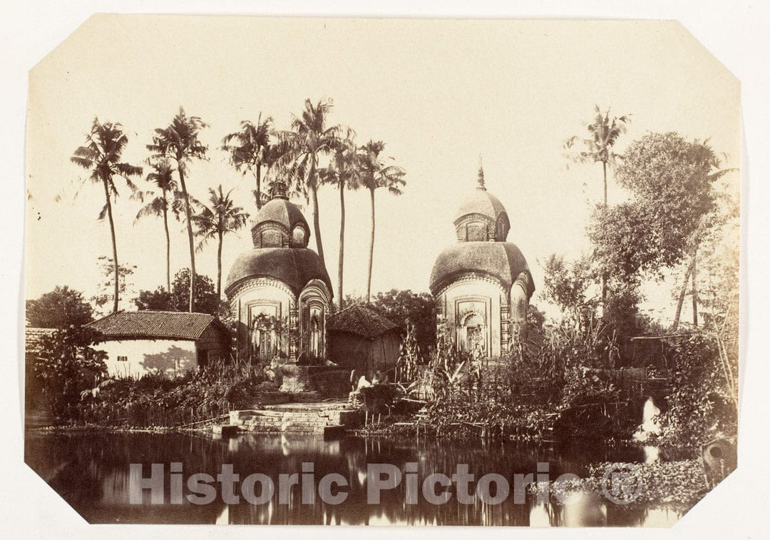 Photo Print : Temple in The Suburbs of Calcutta : Vintage Wall Art