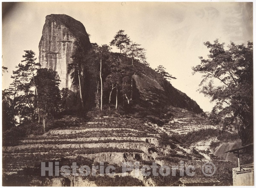 Photo Print : John Thomson - Mountain and Rice Fields : Vintage Wall Art