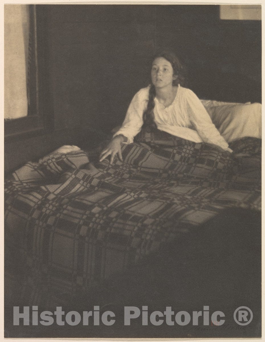 Photo Print : Clarence H. White - Morning - The Coverlet : Vintage Wall Art