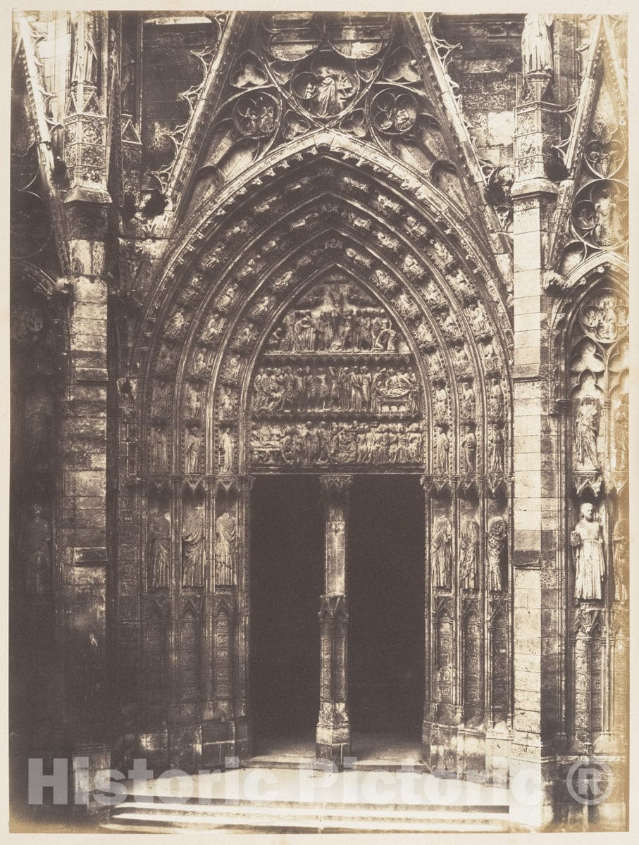 Photo Print : Edmond Bacot - Portail de la Calende, Rouen Cathédral : Vintage Wall Art
