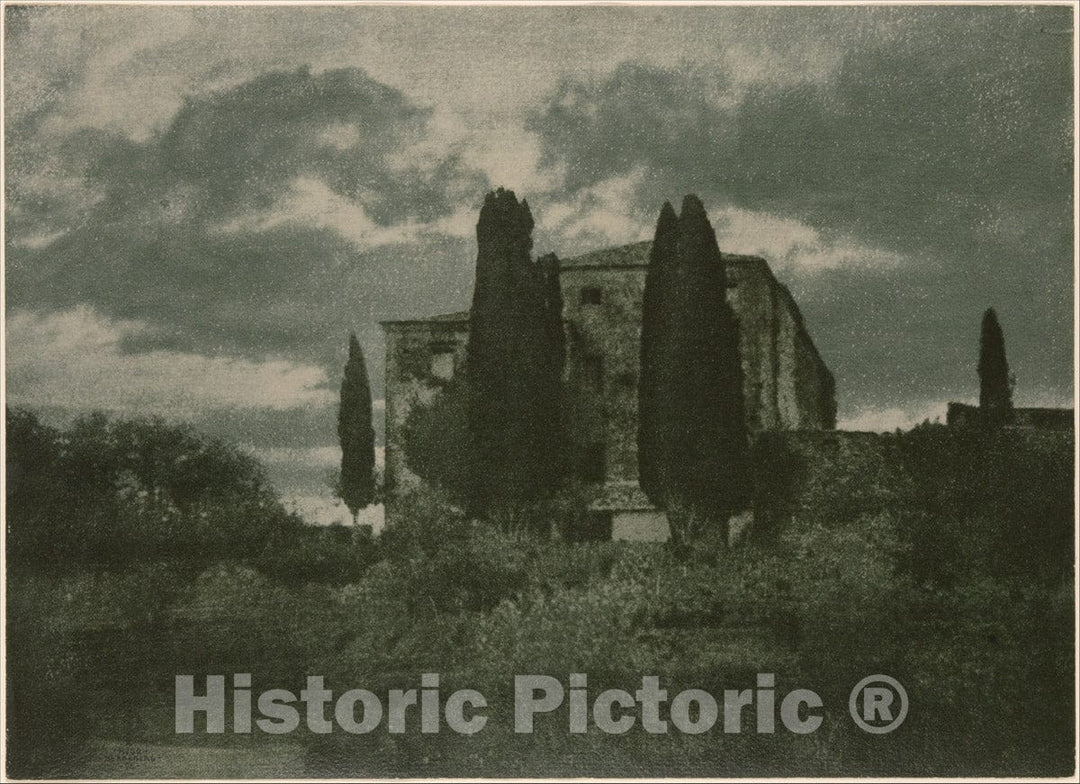 Photo Print : Hugo Henneberg - Italian Villa in Autumn : Vintage Wall Art