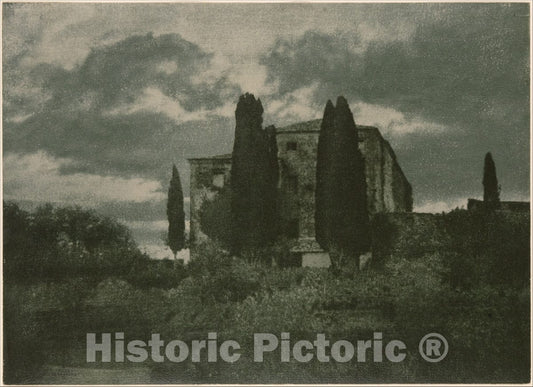 Photo Print : Hugo Henneberg - Italian Villa in Autumn : Vintage Wall Art