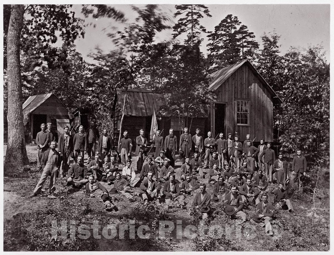 Photo Print : Formerly Mathew B. Brady - Co. D, 21st Michigan Infantry. Sherman's Volunteers : Vintage Wall Art