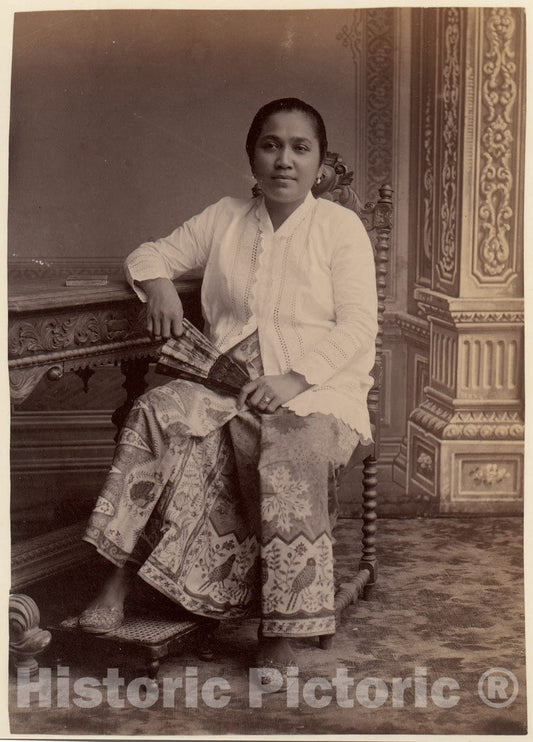 Photo Print : Batavian Woman : Vintage Wall Art