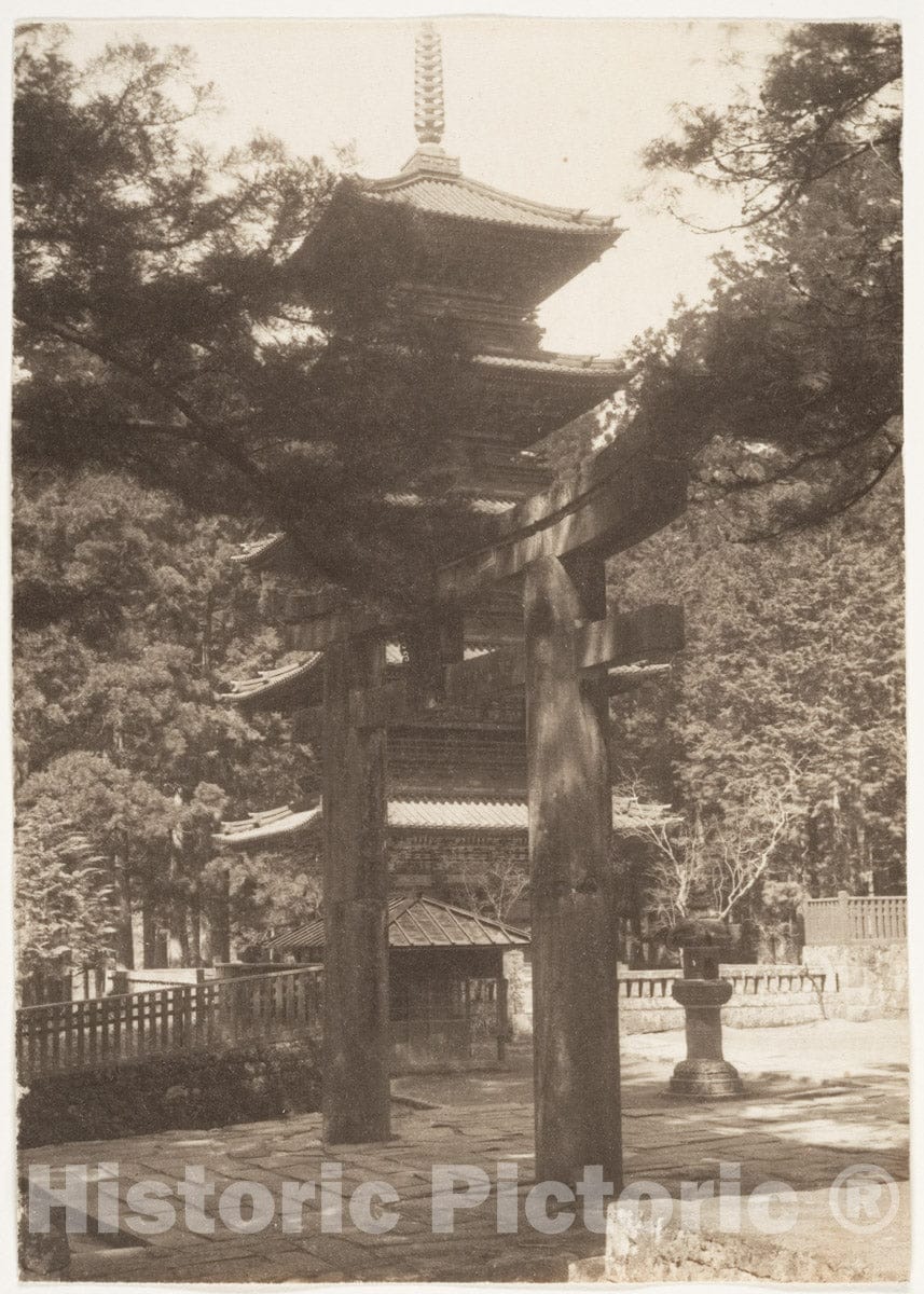 Photo Print : Adolf de Meyer - Ueno T?sh?-g? Shrine, Tokyo, Japan : Vintage Wall Art