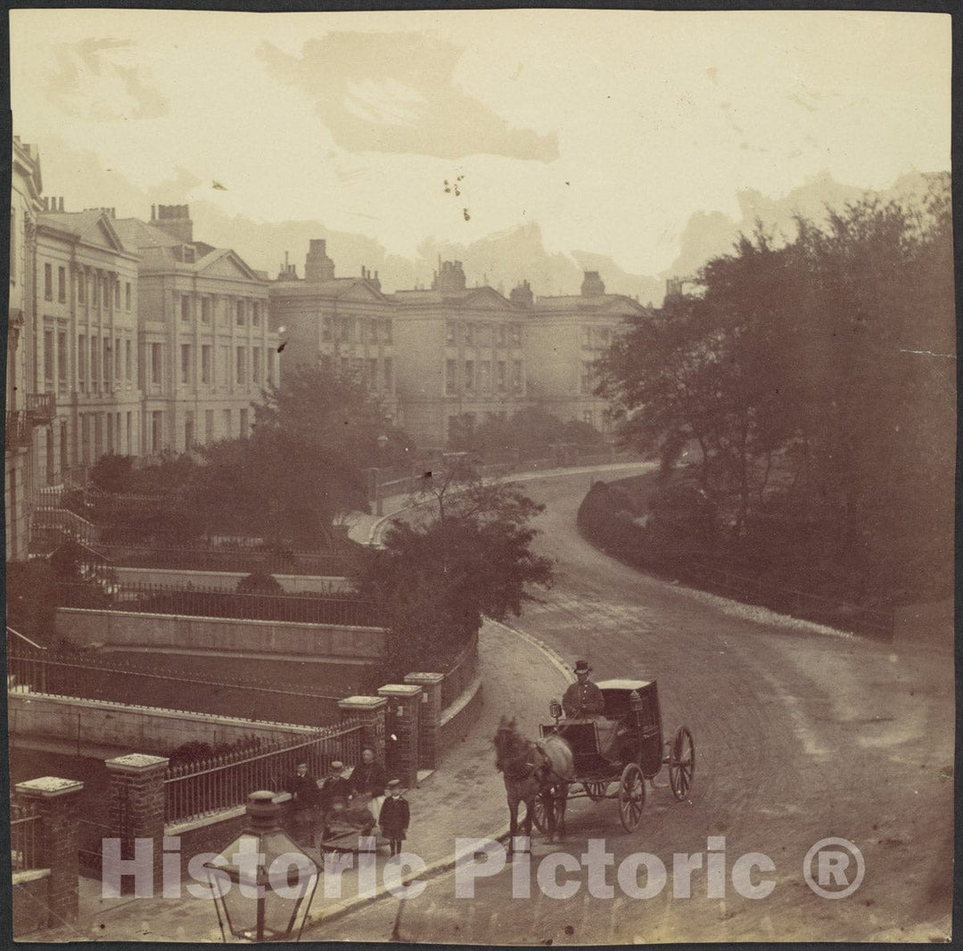 Photo Print : Carriage on Street in Residential Neighborhood, London : Vintage Wall Art