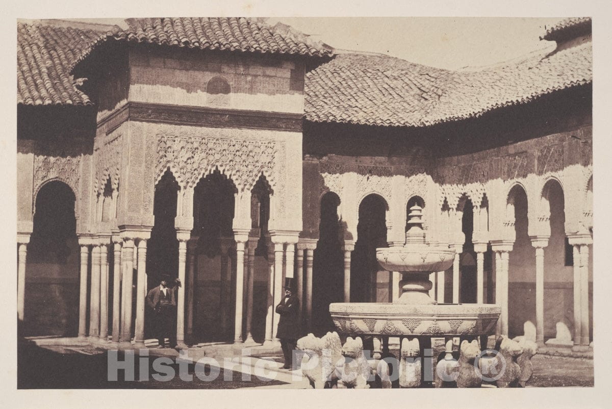 Photo Print : John Gregory Crace - The Court of Lions in The Alhambra, Spain : Vintage Wall Art