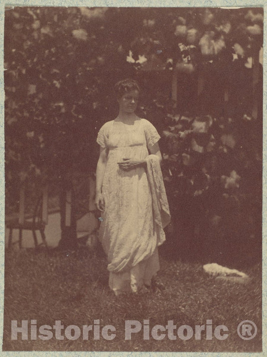 Photo Print : Thomas Eakins - Mrs. Louis Kentin in Empire Dress : Vintage Wall Art