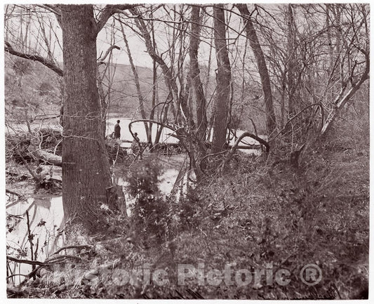 Photo Print : Timothy H. O'sullivan - Blackburn's Ford/Rapidan River, The Wilderness : Vintage Wall Art