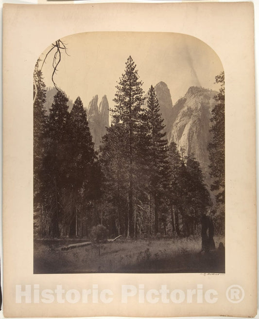 Photo Print : Carleton E. Watkins - Cathedral Towers : Vintage Wall Art
