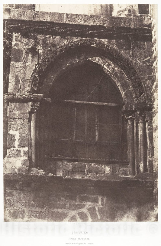 Photo Print : Auguste Salzmann - Jérusalem, Saint-Sépulcre, Détails de la Chapelle du Calvaire : Vintage Wall Art