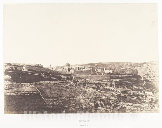 Photo Print : Auguste Salzmann - Jérusalem, Côté Sud de Jérusalem : Vintage Wall Art