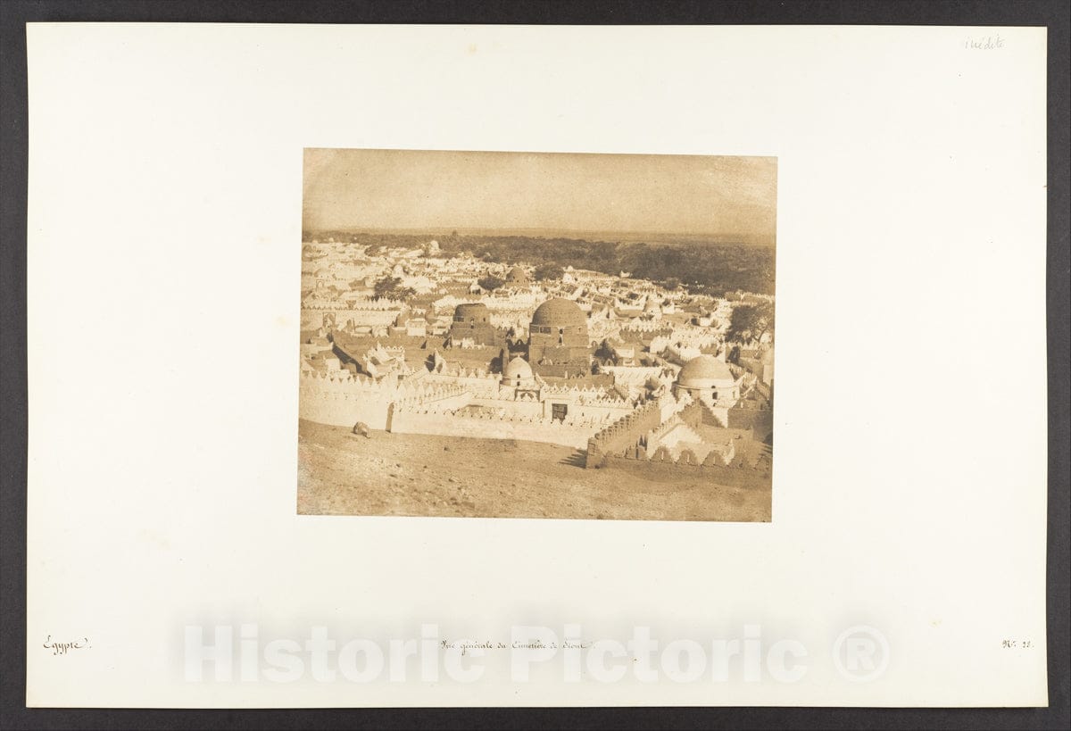 Photo Print : Maxime Du Camp - Vue générale du Cimetière de Siout : Vintage Wall Art