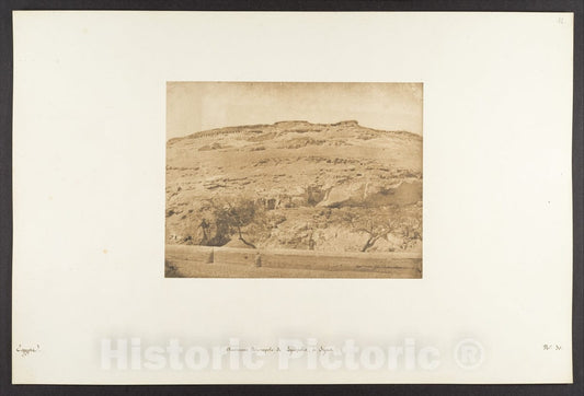 Photo Print : Maxime Du Camp - Ancienne Nécropole de Lycopolis, à Syout : Vintage Wall Art