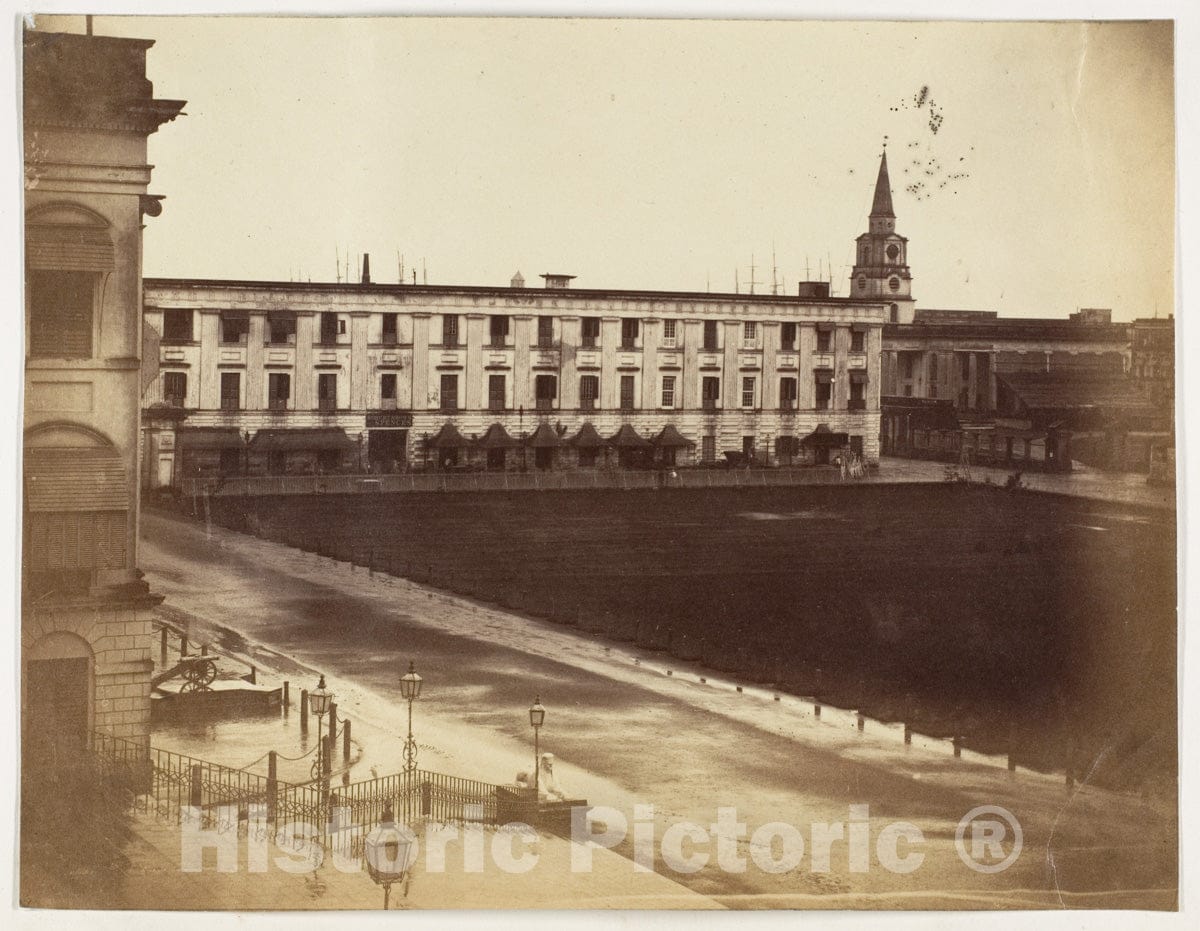 Photo Print : John Constantine Stanley - Spence's Hotel & St. John's Cathedral, Calcutta : Vintage Wall Art