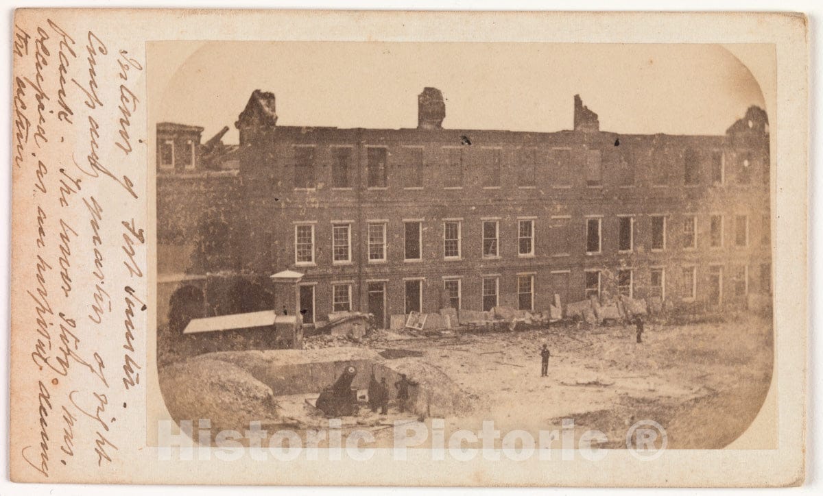 Art Print : Edward Anthony - The Evacuation of Fort Sumter, April 1861 1 : Vintage Wall Art