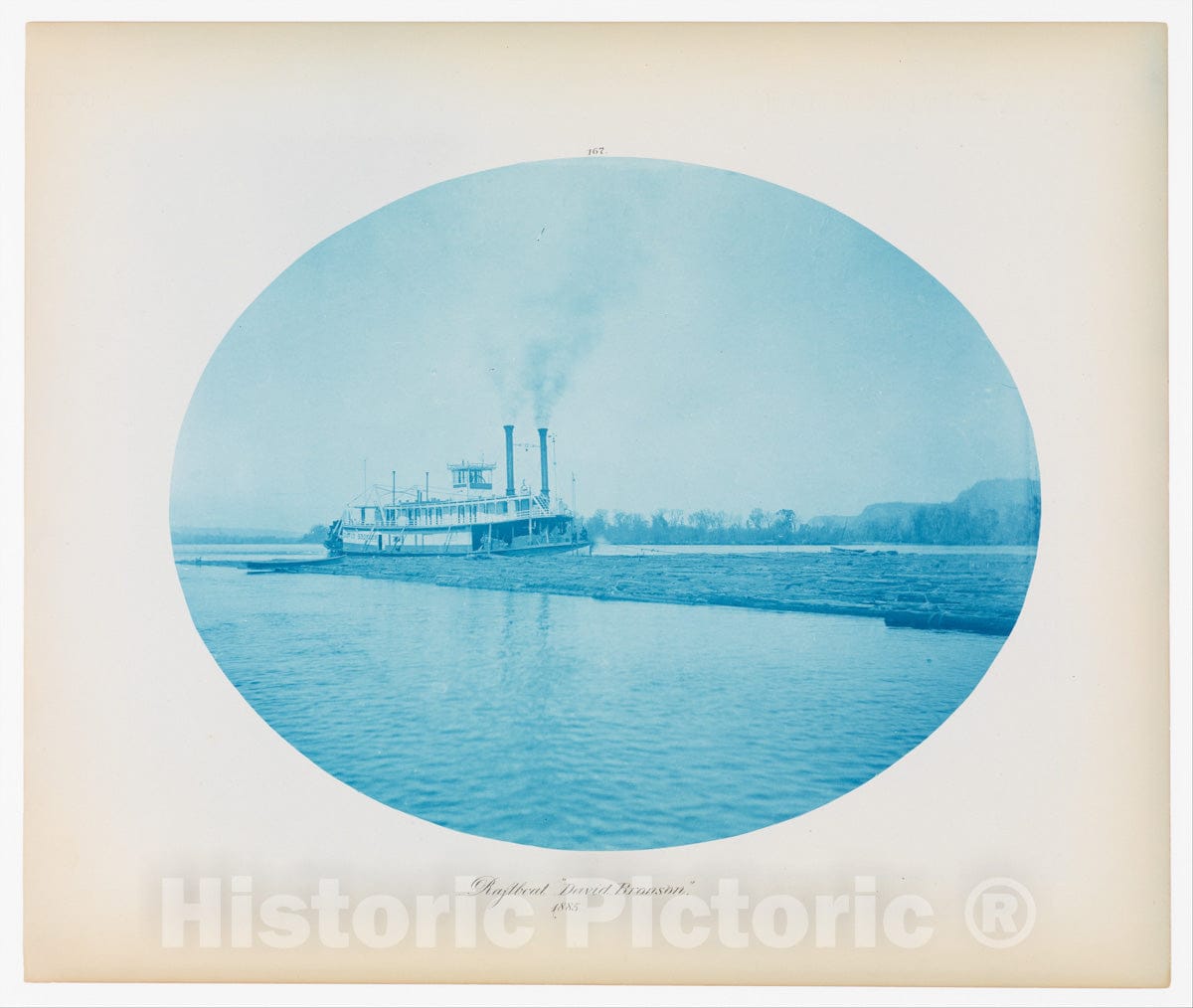 Photo Print : Henry P. Bosse - No. 167. Raftboat “David Bronson” : Vintage Wall Art