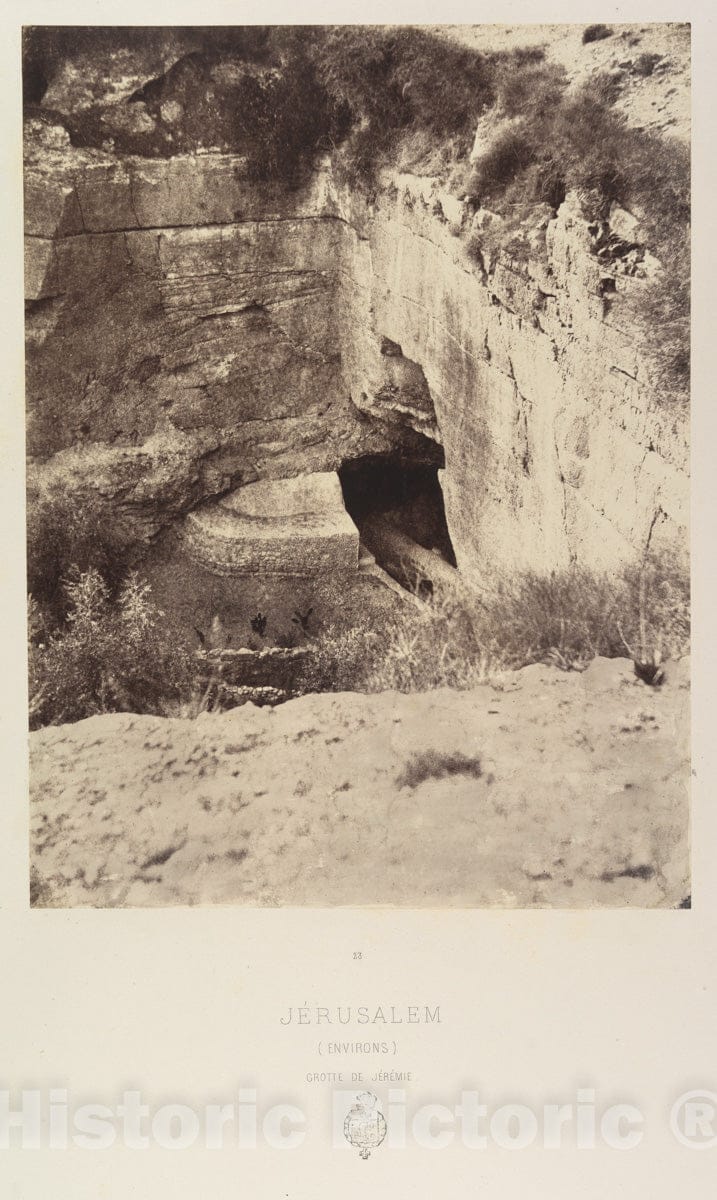 Photo Print : Louis de Clercq - Jérusalem. (Environs) Grotte de Jérémie : Vintage Wall Art
