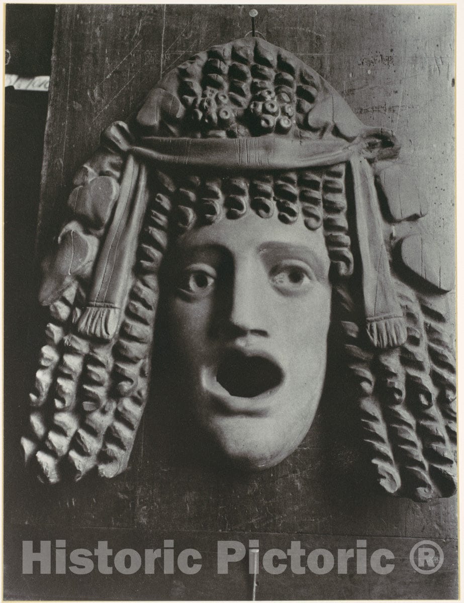 Photo Print : Eugène Atget - Masque Antique : Vintage Wall Art