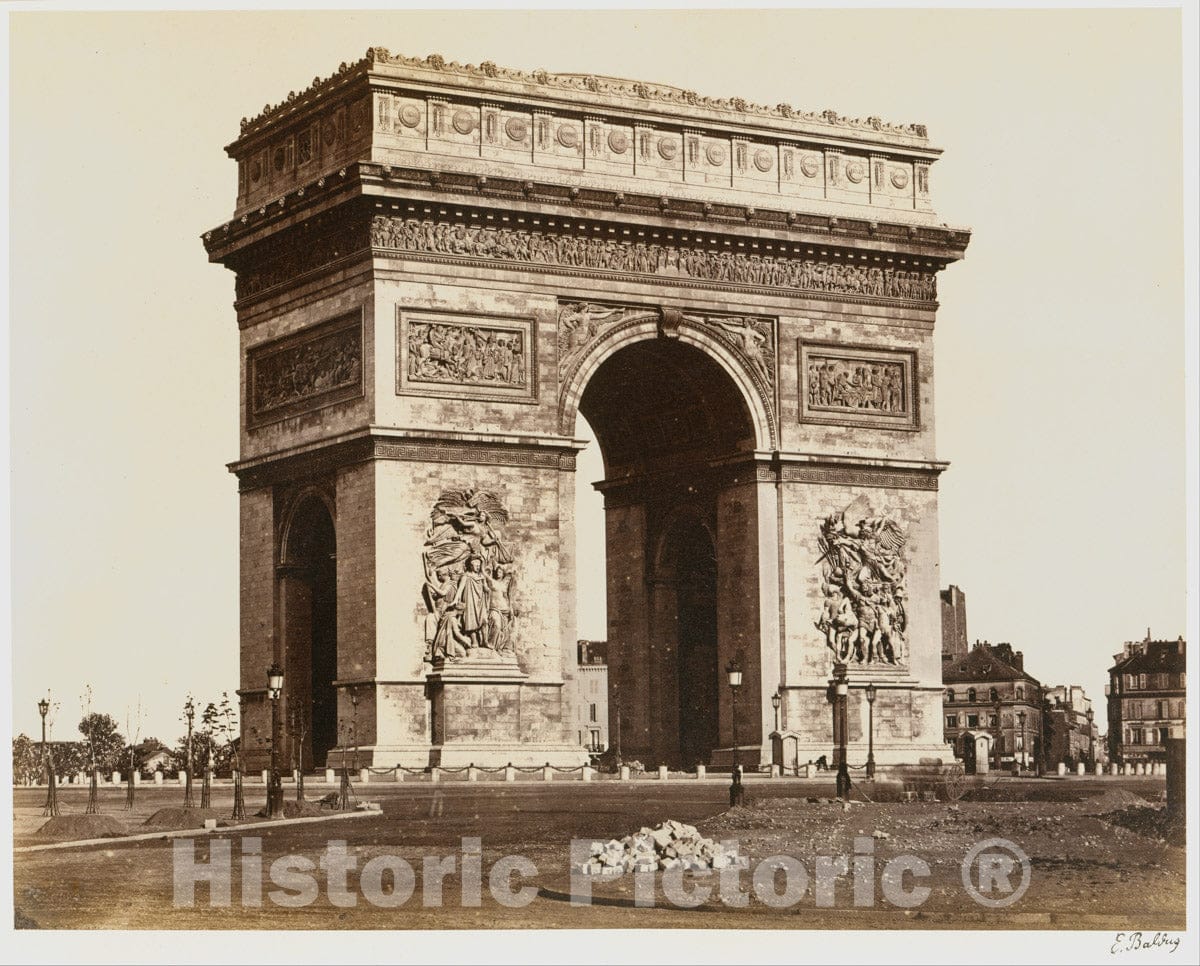 Photo Print : Édouard Baldus - Arc de Triomphe de l'Ètoile : Vintage Wall Art