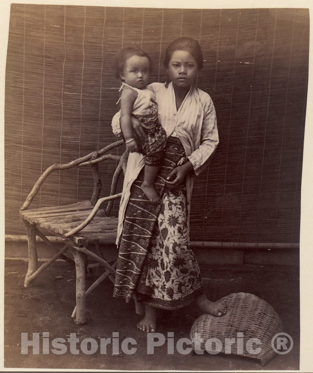 Photo Print : 12 Year Old Mother, Malay, Batavia : Vintage Wall Art