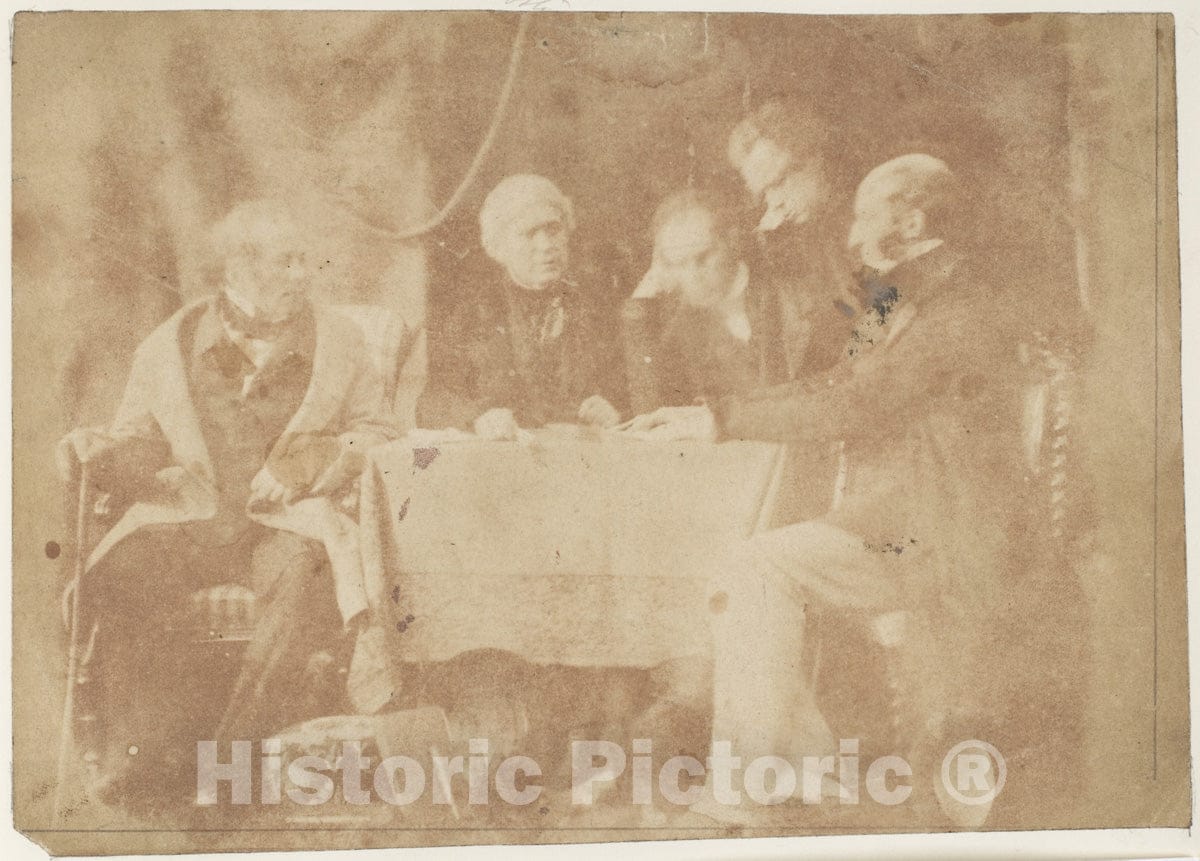 Photo Print : Hill and Adamson - Sir David Brewster, Earle Monteith, Dr. Welsh & Two Others : Vintage Wall Art
