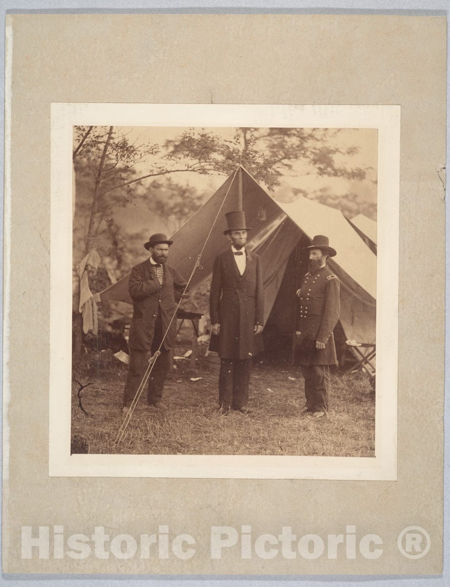 Photo Print : President Abraham Lincoln, Major General John A. McClernand - Artist: Alexander Gardner - Created: 1862 2 : Vintage Wall Art