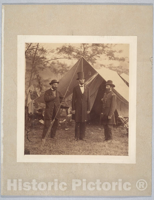 Photo Print : President Abraham Lincoln, Major General John A. McClernand - Artist: Alexander Gardner - Created: 1862 2 : Vintage Wall Art